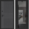 Входная дверь БН-05 с зеркалом (тонировка) ФЛЗ-1 Черный кварц
